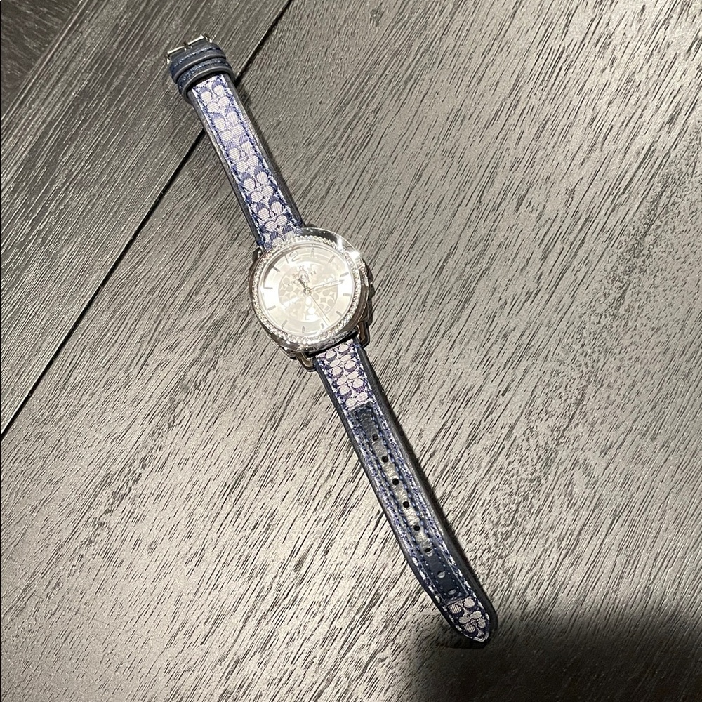 Coach Blue and Silver Women's Watch